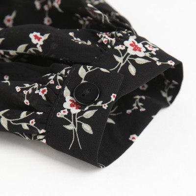 Платье с поясом миди женское MIST, размер 44, чёрное