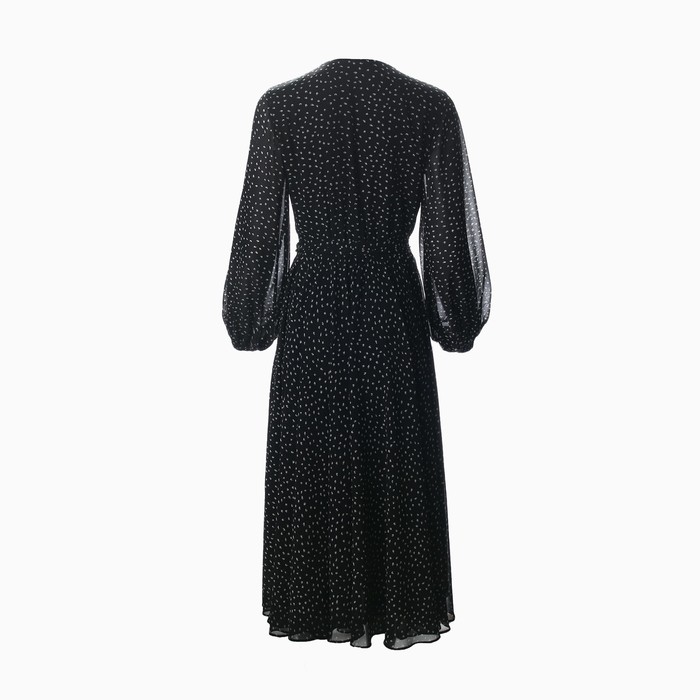 Платье женское с поясом MIST миди, размер 42, чёрный - фото 1927758946