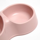 Миска двойная «Мур-мяу» 22.5 см × 13 см × 6 см, 0.2 л, розовый - Фото 4