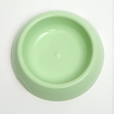 Миска для кошек и собак, 200 мл, 14.5×3 см, пластик, светло-зелёный