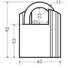 Замок навесной «АЛЛЮР» ВС2Ч-601 (HA-601), d=10 мм, 4 кл. - Фото 2