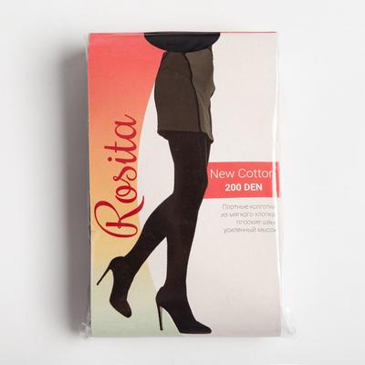 Колготки теплые женские ROSITA 200 ден, чёрные, размер 3
