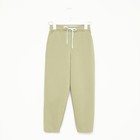 Брюки детские MINAKU: Basic Line KIDS цвет оливковый, рост 110 7011801 - фото 9399136