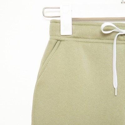 Брюки детские с начёсом MINAKU: Basic Line KIDS, оливковые, рост 110 см