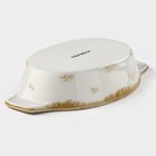 Форма для запекания Доляна Organic Gold, 500 мл, 22×13×4.5 см, овальная, фарфор, белое - Фото 3