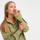 Рубашка женская MINAKU: Casual Collection, размер 52, зелёный - Фото 5
