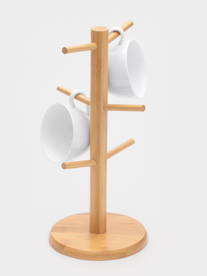 Дежатель для кружек BellaTenero Bamboo, 14.5×32 см, бамбук - Фото 1