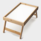 Поднос для завтрака с ножками Доляна, 46.5×25 см, бамбук - Фото 1