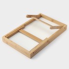 Поднос для завтрака с ножками Доляна, 46.5×25 см, бамбук - Фото 3