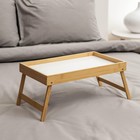 Поднос для завтрака с ножками Доляна, 46.5×25 см, бамбук - Фото 7