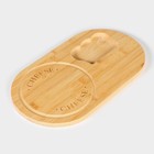 Набор для подачи сыра Доляна Cheese, 3 ножа, доска 32.5×18 см, бамбук - Фото 4