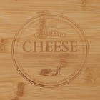 Набор для подачи сыра Доляна Cheese, 3 ножа, доска 38×18,5 см, бамбук - фото 9964353