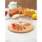 Блюдо для подачи с крышкой Доляна, d=28 см, бамбук - Фото 2