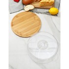 Блюдо для подачи с крышкой Доляна, d=28 см, бамбук - Фото 4