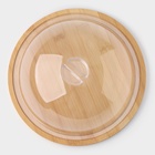 Блюдо для подачи и сервировки Доляна, с крышкой клош, d=24 см, бамбук - Фото 6