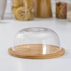 Блюдо для подачи с крышкой Доляна, d=19 см, бамбук - Фото 5
