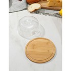 Блюдо для подачи с крышкой Доляна, d=19 см, бамбук - Фото 3