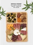 Менажница Доляна Striata, 3 секции, 32×23.5×1.2 см, бамбук - Фото 2