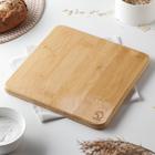 Менажница Доляна Striata, 4 секции, 27,5×27,5×1,5 см, бамбук - фото 54723157