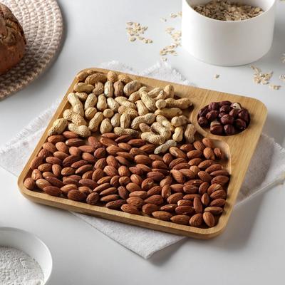 Блюдо для подачи Доляна Striata, 24×24 см, бамбук