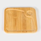 Блюдо для подачи Доляна «Бамбук», 16×16 см, квадратное, бамбук - фото 4334241