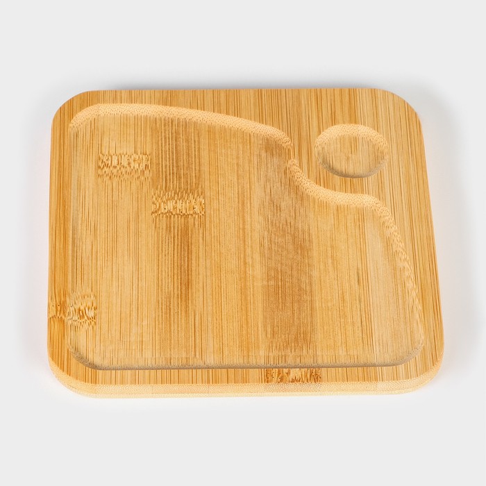Блюдо для подачи Доляна «Бамбук», 16×16 см, квадратное, бамбук - фото 1889653391