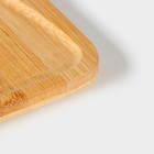 Блюдо для подачи Доляна «Бамбук», 16×16 см, квадратное, бамбук - фото 8675346