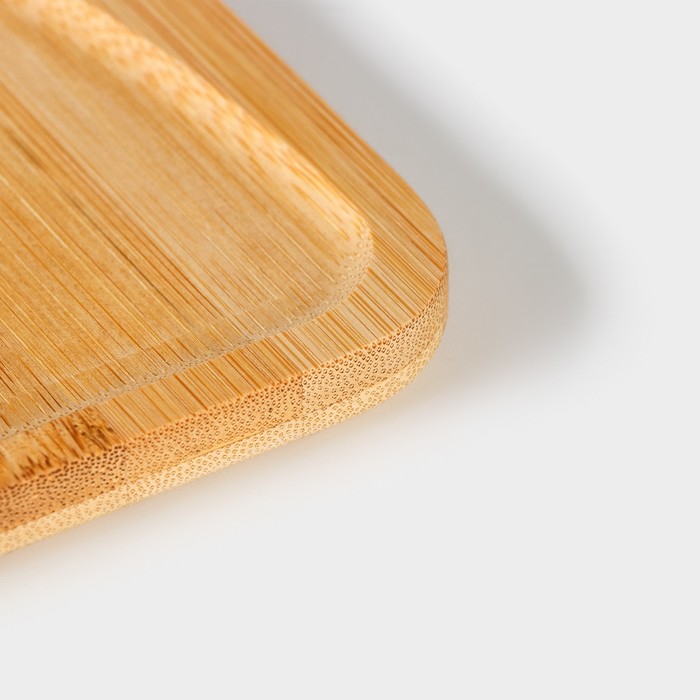 Блюдо для подачи Доляна «Бамбук», 16×16 см, квадратное, бамбук - фото 1889653392
