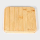 Блюдо для подачи Доляна «Бамбук», 16×16 см, квадратное, бамбук - фото 8675347