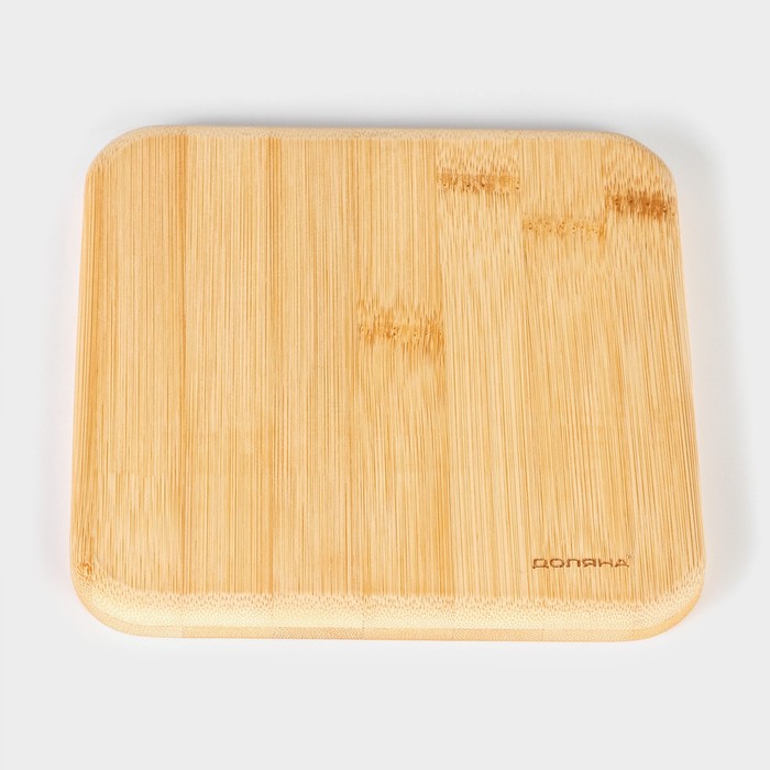 Блюдо для подачи Доляна «Бамбук», 16×16 см, квадратное, бамбук - фото 1908759930