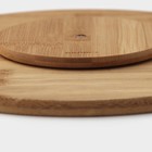 Блюдо для подачи вращающееся Доляна «Striata», d=28 см, бамбук - Фото 5