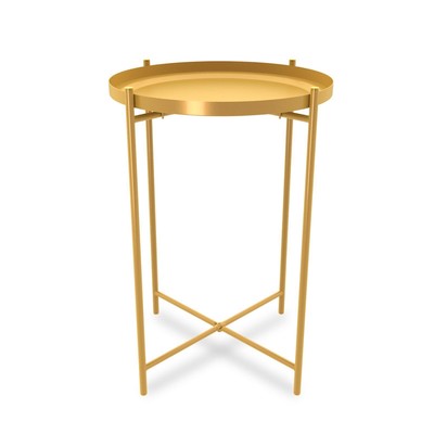 Столик журнальный, 376×376×515 мм, цвет золото