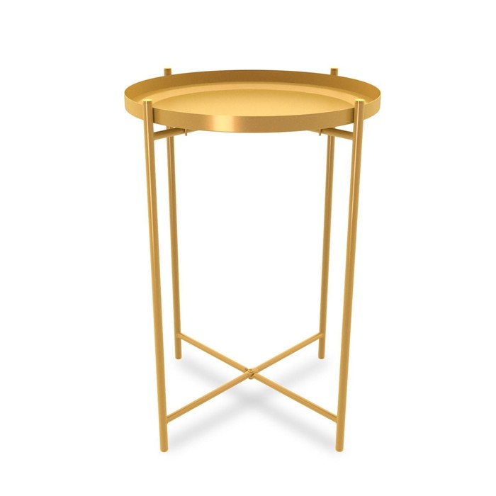 Столик журнальный, 376×376×515 мм, цвет золото - Фото 1