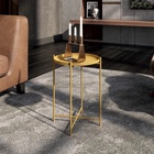 Столик журнальный, 376×376×515 мм, цвет золото - Фото 5