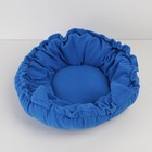 Лежанка для животных на стяжке с ушками, цвет синий 30-50 см - Фото 2