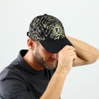 Кепка мужская «ЛЕВ», цвет чёрный, р-р 56 - фото 21835738