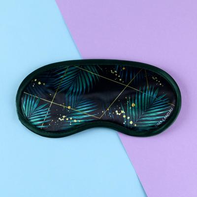 Маска для сна «Тропики», 19.5×8.5 см, чёрная