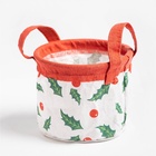 Корзинка текстильная «Этель. Новый Год», 14?12 см (комплект 2 шт) - фото 60795659