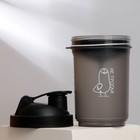 Шейкер спортивный «Не трогай», чёрный, с чашей под протеин, 500 мл - Фото 3