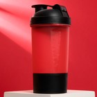 Шейкер спортивный «Грех», красно-чёрный, с чашей под протеин 500 мл - фото 4334274