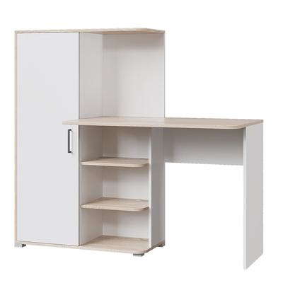 Стол компьютерный со шкафом «Лайт», 1420×356×1282 мм, цвет белый/дуб сонома