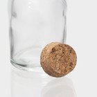 Банка для сыпучих Доляна «Парфе», 70 мл, 4.5×8 см, с пробковой крышкой, стекло, прозрачная - Фото 4