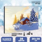 Картина по номерам на холсте с подрамником «Домик в зимнем лесу» 20 × 30 см - Фото 1