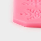 Силиконовый молд «Снежинки», 17,5×6,8×0,5 см, цвет розовый - Фото 4