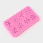 Молд «Снегопад», силикон, 11×6,8×0,6 см, цвет розовый - фото 4334325