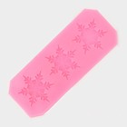Силиконовый молд «3 снежинки», 13×5×0,5 см, цвет розовый - Фото 2