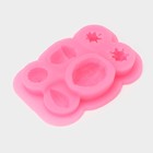 Молд для заливки «Орешки», силикон, 6 ячеек, 9×6.5×1.5 см, розовый - Фото 3