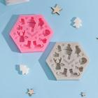 Молд для заливки «Новогодние забавы», силикон, 15 ячеек, 11.5×10×1.5 см, МИКС - Фото 4