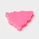 Молд для заливки новогодний «Рождественская ёлка», силикон, 10×9.5×1 см, розовый - Фото 4