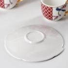 Сервиз фарфоровый кофейный «Дабл», 12 предметов: 6 чашек 90 мл, 6 блюдец d=12,8 см - фото 60907548